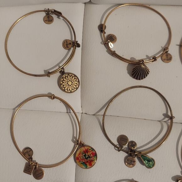 Authentic Alex and Ani Gold Tone Bracelet Lot of 16 - Picture 4 of 5